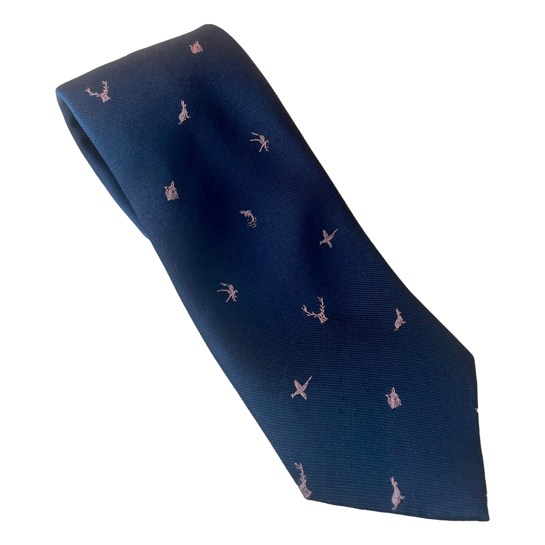 Silk Tie - Limited Edition (Navy and Pink)