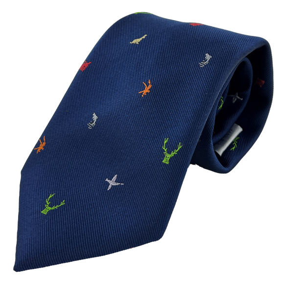 Silk Tie - Limited Edition Navy & Multi-Colour