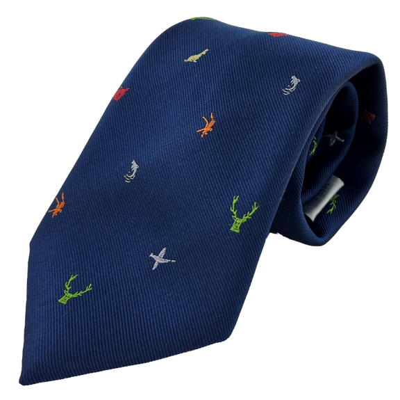 Silk Tie - Limited Edition Navy & Multi-Colour