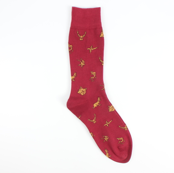 Corgi Burgundy Socks